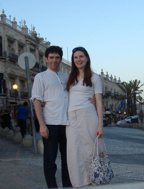 Becca and me outside the old city of Jerusalem (Becca,Daniel)