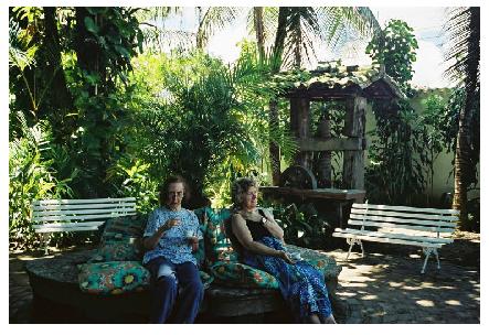 Mum & Ruth in a tropical garden. (mum,ruth)